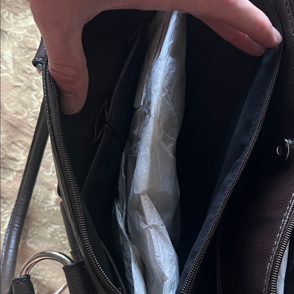 Naturalizer Dark Brown Leather Shoulder Bag - Picture 6 of 9